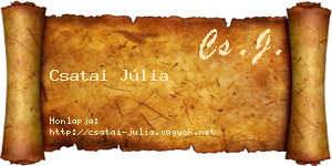 Csatai Júlia névjegykártya