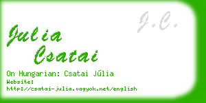 julia csatai business card